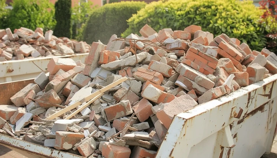 D&eacute;p&ocirc;t charg&eacute; pr&egrave;s d'un chantier de construction, r&eacute;novation domiciliaire